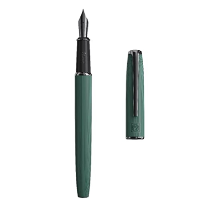Picasso 916 - Pluma estilográfica de metal, punta extrafina con caja de bolígrafos