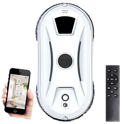 Robot de Limpieza de Ventanas con Control Remoto, Robot de Limpieza de Ventanas Inteligente eléctrico de succión Fuerte, Adecuado para Ventanas Exteri