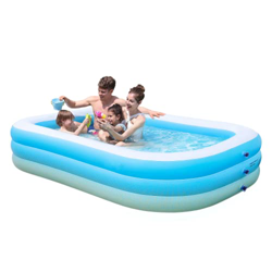 Piscina hinchable 234 x 142 x 51 cm, piscina familiar rectangular para bebés, niños a partir de 3 años, jóvenes y adultos, para jardín y exteriores precio