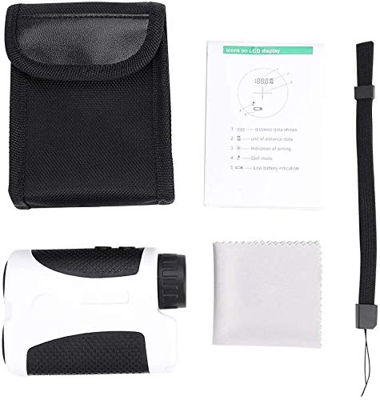 FMOPQ Buscador de Rango de Golf, buscador de Rango de Golf de 400M 6X Alcance de Aumento Compensación de Pendiente Detección de Distancia de escaneo d