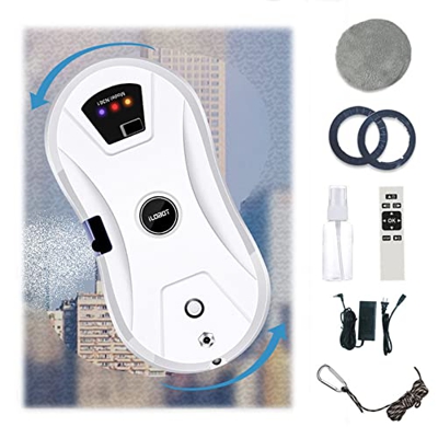 Robot limpiacristales con rociador de Agua automático, Robot limpiacristales Inteligente con Mando a Distancia para Ventanas, mesas, Azulejos, techos 