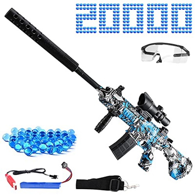 Blaster de juguete M416 de gel eléctrico, para niños, 12 años, color azul