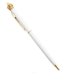 Kawaii - Corona de diseño liso de papelería de metal, escritorio útil de escritura portátil y duradero, suministros escolares en oferta
