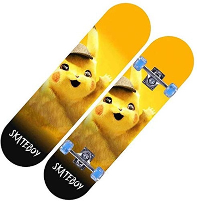AIVYNA Skateboards completos, monopatín estándar, tabla Penny Cruiser para principiantes, niños, niñas, adolescentes, 72 x 20 x 10 cm, patrón Pokémon 