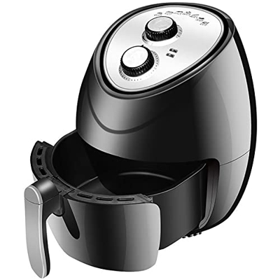 QARNBERG Freidora de Aire de 5,5 l y 1500 W, freidoras eléctricas de Aire Caliente, Horno pequeño sin Aceite con Olla Antiadherente Apta para lavavaji
