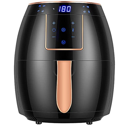 QARNBERG Freidora de Aire de 5,5 L, 1300 W, Horno de Pantalla táctil con Cesta Antiadherente, Acabado Inteligente para Asar, Asar, deshidratar y más p