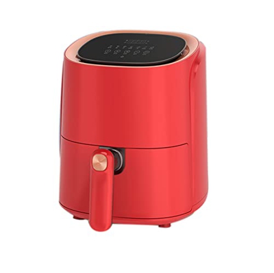 Freidora de aire 4.6L con pantalla digital 1340W Freidora de aire sin aceite multifunción para uso doméstico Cesta antiadherente de tiempo y temperatu