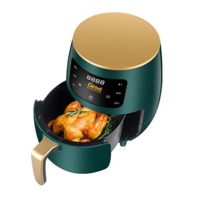 QARNBERG freidora Rojo/Verde/Negro Hogar Multifuncional Aire Bajo Aceite Gran Capacidad 1400W Especificaciones: 32cm * 32cm * 35cm (Color :) (Green)