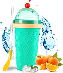 Magic Slushy Maker Squeeze Cup Slushy Maker, Squeeze Cup Slushy Maker, 2 En 1 Pajita Y Cuchara, Portable Squeeze Ice Cup para Family DIY Homemade características