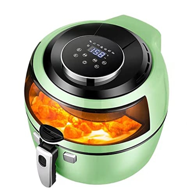 BGPH Freidora aérea, 5.45 QT Horno Caliente de la Olla DIRIGIÓ Pantalla táctil Digital y Mango Plegable de Ventana Visible, agitación automática, prec