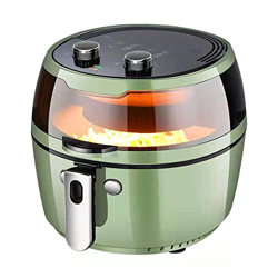 BGPH Freidora de aire, 7.26 QT Babilla de doble perilla Gran capacidad El horno caliente eléctrico en la olla, precalentamiento y mantenga el diseño d características