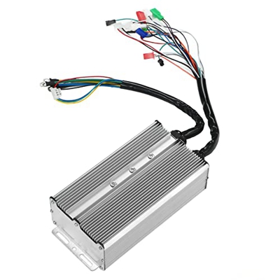 Bnineteenteam Controlador sin Escobillas para Bicicleta Eléctrica, 36V 48V 60V 2000W Controlador de Velocidad sin Escobillas de Modo Dual de 24 Tubos 