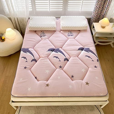 KKCD Colchón De Futón para Niños Dormitorio Estudiantes Japonés Colchón Enrollable Colchoneta De Tatami Plegable Colchón Portátil Doble Acampar Colcho