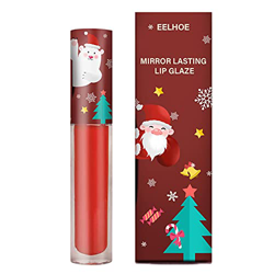 VENTDOUCE Crema de Labios Mate, Lápiz Labial líquido de Larga duración para Mujer, Crema de Labios Mate navideño Naranja/Magenta/marrón Rojizo precio