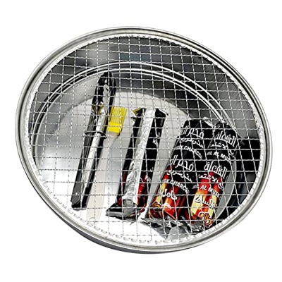 Bagalqio 3 Pcs Parrilla Desechables | Desechables Barbacoa Carbón Barbacoa Portátil Listo para Usar | Skewer Grill Hibachi Grill para Acampar, cocinar