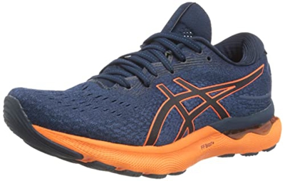 Asics Gel-Nimbus 24, Zapatillas Hombre, French Blue/Shocking Orange, 44.5 EU