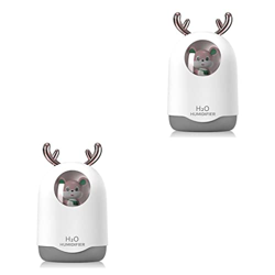 lmoikesz 2 Juegos de humidificador para dormitorio interior, difusor de aire aromático regulable, rociador de niebla fría sónica, atomizador USB de ba en oferta