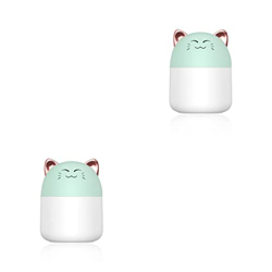 lmoikesz 2 Juegos de Humidificador de aire portátil de 250ML con luz LED, ambientador recargable por USB, rociador de niebla, difusor silencioso, atom precio