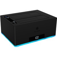 IB-127CL-U3 base de conexión para disco duro Negro, Estación de acoplamiento