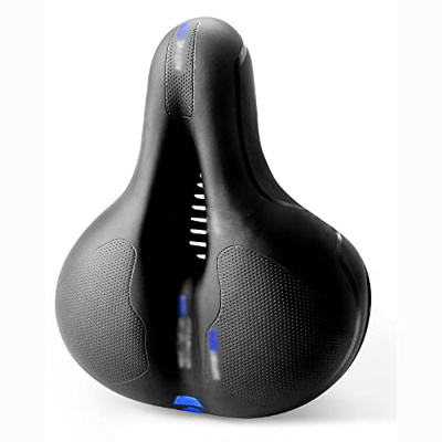 Rwlre Sillín de Bicicleta de Carreras, cómodo sillín de Bicicleta para Hombres y Mujeres, Asiento de Bicicleta de Repuesto, Acolchado, Suave, Transpir