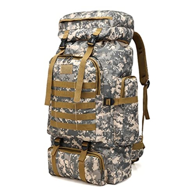 TOUYAKO Mochila táctica militar 80L de gran capacidad, senderismo, camuflaje, acampada y otras actividades al aire libre