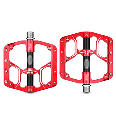 Rwlre Pedales De Bicicleta, Pedales De Bicicleta Planos MTB 3 Rodamientos Sellados Pedales De Bicicleta Pedal De Bicicleta De Montaña Plataforma Ancha