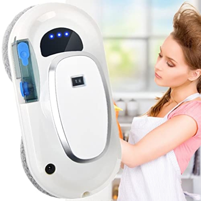 JINTAOMA Robot Limpiador de Ventanas, con Control Remoto con rociador de Agua automático Robot Inteligente de Limpieza de Vidrio para Interiores y Ext