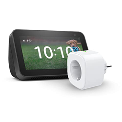 Echo Show 5 (2.ª generación, modelo de 2021), Antracita + Meross Smart Plug (enchufe inteligente WiFi), compatible con Alexa - Kit de inicio de Hogar  en oferta