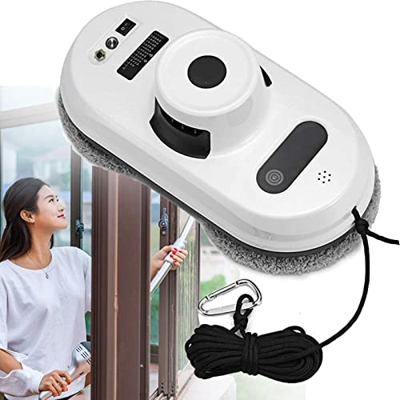 JINTAOMA Robot Limpiador de Ventanas con Control Remoto, Robot Inteligente de Limpieza de Ventanas eléctrico de succión Fuerte, para Pisos de baldosas