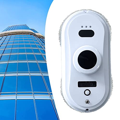 Robot limpiacristales, Robot limpiacristales Inteligente con Potente succión de 2800Pa, Robot limpiacristales con Mando a Distancia para Ventanas/bald
