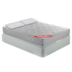 PIKOLIN Pack Colchón viscoelástico de muelles 180x200, con Dos canapé abatibles Blancos 90x200 Unidos, y Dos Almohadas de Fibra, Incluye Subida a Domi precio