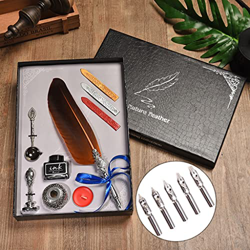 n/A Caligraphy Plage Dip Pen DESPUÉS DE LA Tinta DE Tinta DE INTERACIÓN Papelería Caja de Regalo con Pluma de Pluma de Pluma de Boda (Color : D) características