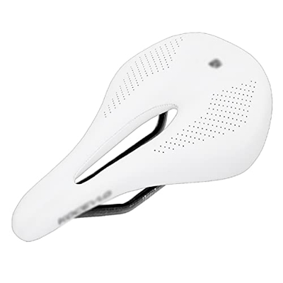 Rwlre Sillín De Bicicleta De Carreras, Sillín De Fibra De Carbono Sillín De Bicicleta De Carretera MTB Mountain Bike para Hombre Sillín De Ciclismo Tr