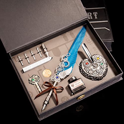 n/A Fuente Pluma Caja de Regalo Pluma Pluma Vintage Pluma Conjunto Fuente Pluma Tinta Conjunto Fuente Pluma Tinta Oficina Suministros de Oficina bolíg