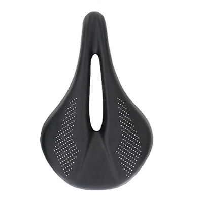 Rwlre Sillín de Bicicleta de Carreras, sillín de Carbono Completo MTB/Bicicleta de Carretera Addle Cojines de Carbono de Cuero súper Ligero 120g (Colo