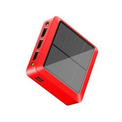 Qniceone Banco De Energía Solar Rojo De 80000 Mah, Batería Externa PortáTil De Carga ráPida 3 Puertos USB Powerbank para TeléFonos MóViles Tabletas Y  características
