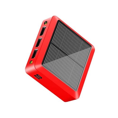 Qniceone Banco De Energía Solar Rojo De 80000 Mah, Batería Externa PortáTil De Carga ráPida 3 Puertos USB Powerbank para TeléFonos MóViles Tabletas Y 