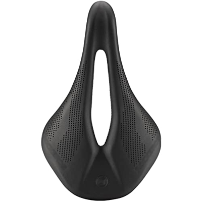 Rwlre Sillín de bicicleta de carreras, sillín de asiento de bicicleta ultraligero transpirable asiento de sillín de carreras asiento de fibra de carbo