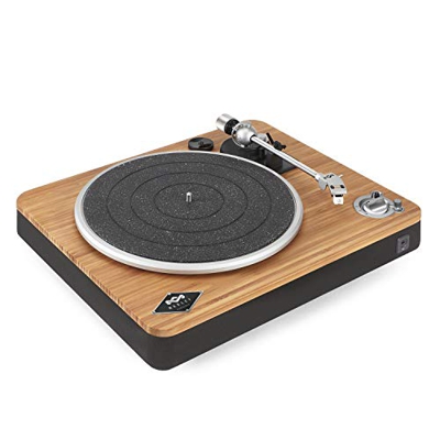 House of Marley Stir It Up Wireless - Tocadiscos de vinilo inalámbricos de bambú hecho de forma sostenible, tocadiscos Bluetooth, amplificador tocadis
