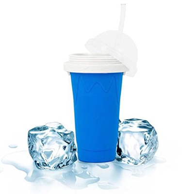 ZFHTAO Slushie Maker Cup, Quick Frozen Magic Squeeze Cup, Double Layer Smoothies Cup, Milk Shake Ice Cream Maker para niños y Familiares