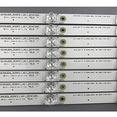 TXTC 1 Lot=8 Pieces for TCL 49P3 D49A620U B49A81S-UD led Backlight for L49P1-UD L49P2-UD 4C-LB4904-HR07J 49HR330M04A2 V3 49P3F 49A950C (Color : CN)