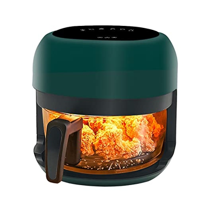 AVLUZ Freidora - 4L/3.6QT Pantalla táctil digital totalmente automática El horno caliente eléctrico Omitra Cooker, 60 minutos Cadera de aire de vidrio