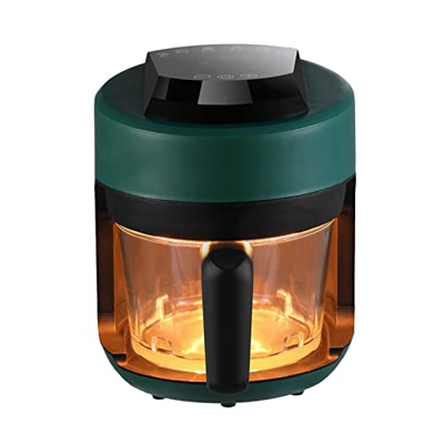 AVLUZ Freidora de aire - 2.5 L/2.2QT Pantalla táctil digital Tazón de vidrio compacto Freidora de aire, cocción eléctrica for el horno caliente con 6 