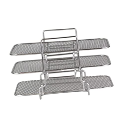 GUOFENG Gaojinlong Store Estante de Aire de Aire de Acero Inoxidable Accesorios de freidora de Aire de 3 Niveles Soporte de Rejilla de Parrilla fácil  en oferta