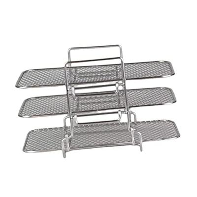 GUOFENG Gaojinlong Store Estante de Aire de Aire de Acero Inoxidable Accesorios de freidora de Aire de 3 Niveles Soporte de Rejilla de Parrilla fácil 