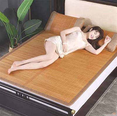 Alfombras para dormir de verano Mats de verano dormitorio en dormitorios con alfombras de bambúes Matros de paja de seda doble de hielo Varios tamaños