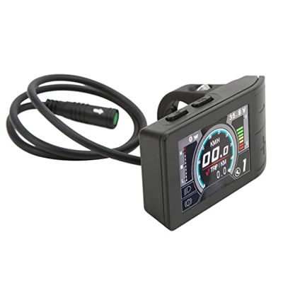 minifinker Pantalla de Bicicleta ABS, Lecturas Claras a Prueba de Polvo 100ma Pantalla de Bicicleta Eléctrica LCD Resistente Al Agua Duradero para Man