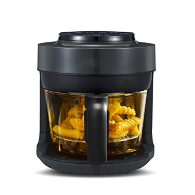 AVLUZ Freidora - 2L/1.8QT LED Pantalla táctil Digital Horno Caliente oillera, freidora de Aire de tazón de Vidrio Compacto, fácil de Limpiar, Frito rá