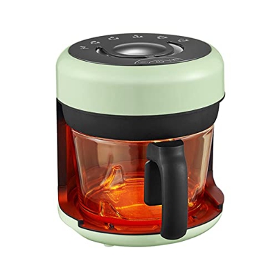 AVLUZ Freidora - 2l/1.8qt Pantalla táctil digital Tazón de vidrio compacto Freidora de aire, pequeña olla de horno caliente eléctrico totalmente autom