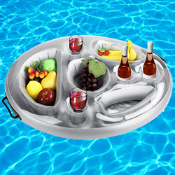 Nieeegy Portabevande Gonfiabile Posavasos Hinchables Piscina,Soporte hinchable para bebidas, piscina hinchable, Flotador Inflable Posavasos en Piscina características